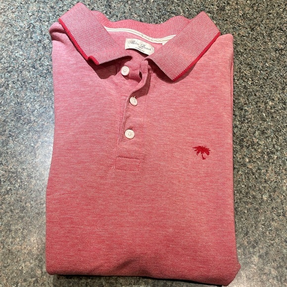 Palm Beach 2XL Classic Fit Vermillion Red and white 3 button golf polo shirt - Picture 10 of 10